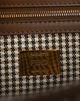 Wool Vitello King Houndstooth FF Embroidered Baguette Beige Moro