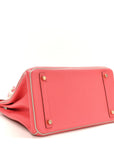 Chevre Mysore Horseshoe Birkin 30 Rose Lipstick Gris Perle