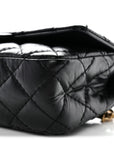 Aged Calfskin Quilted 2.55 Reissue Chain Waist Bag Black