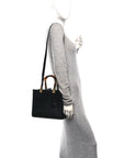 Vitello King Plexiglass Small FNDI Sunshine Shopper Tote Black