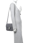 Box Calfskin Medium Classic Box Flap Bag Zinc