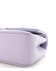 Caviar Quilted Medium Double Flap Light Purple