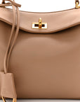Natural Smooth Calfskin Mini Rodeo Top Handle Handbag Latte