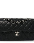 Caviar Quilted Small Double Flap Black