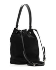 Tessuto Saffiano Ricamo Sequin Crystal Embellished Mini Re-Edition 1978 Bucket Bag Black