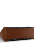 New Denim GG Monogram Medium Ophidia Shopping Tote Blue Tea Cuir