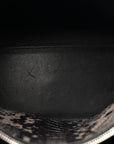 Grained Calfskin Embossed Python Small Sac De Jour Black