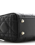 Lambskin Cannage Mini Lady D1OR Black