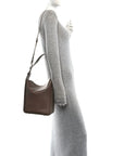 Calfskin Logo Embossed Small Tool 2.0 North-South Tote Mink Grey