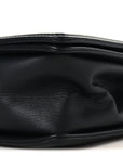 Calfskin Chevron Quilted Medium Chain Boy Flap Black
