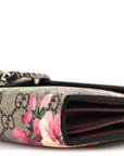 GG Supreme Monogram Blooms Mini Dionysus Chain Wallet Beige Multicolor Dry Rose