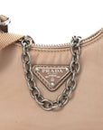 Tessuto Nylon Saffiano Mini Re-Edition 2000 Shoulder Bag Cammeo