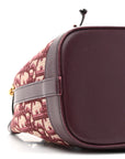 Oblique Drawstring Chain Bucket Bag Burgundy