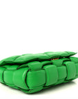 Lambskin Maxi Intreccio Padded Chain Cassette Crossbody Bag Racing Green