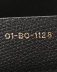 Grained Calfskin Saddle Bag Black