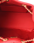 Caviar Quilted Mini CHNL 25 Handbag Red