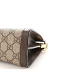 GG Supreme Monogram Web Small Ophidia Chain Shoulder Bag Brown