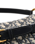 Oblique Saddle Bag With Strap Blue