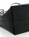 Smooth Calfskin Vintage Flat Macrocannage Small Toujours Vertical Tote Black