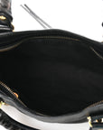Chevre Gold Metallic Edge Hardware Mini City Black