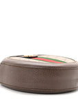 GG Supreme Monogram Web Mini Ophidia Round Shoulder Bag Brown