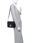 Shiny Calfskin Medium Triomphe Black