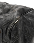 Calfskin Quilted Stam Black