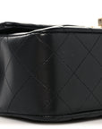 Lambskin Quilted Mini Rectangular Flap Black