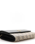 Dollar Calfskin GG Supreme Monogram Petite GG Marmont Wallet Chain Bag Black Beige Ebony