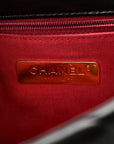 Goatskin Quilted Medium CHNL 19 Flap Black