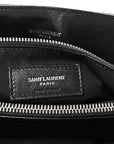Calfskin Y Quilted Monogram Medium Loulou Chain Satchel Black