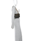Grained Lambskin Monogram Mini Niki Chain Satchel Light Musk