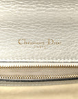 Metallic Grained Calfskin Medium D1ORama Flap Bag Silver