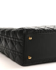 Lambskin Cannage Large Lady D1OR Black