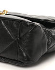 Lambskin Quilted Large CHNL 19 Flap Black