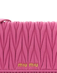 Nappa Matelasse Wallet On Chain Fuxia