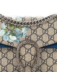 GG Supreme Monogram Blooms Small Dionysus Shoulder Bag Beige Navy Vintage Blue