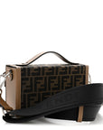 Recycled Fabric Jacquard Vitello King FF 1974 Baguette Soft Trunk Tobacco Moro Sand