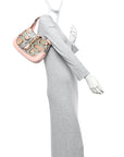 Snakeskin Ostrich Calfskin Small Jackie 1961 Hobo Pink Multicolor