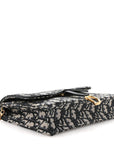 Oblique Saddle Chain Pouch Blue