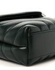 Calfskin Y Quilted Monogram Toy Loulou Crossbody Bag Deep Green