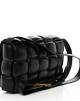 Nappa Maxi Intreccio Padded Cassette Crossbody Bag Black