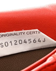 Nappa Intrecciato Continental Wallet on Chain Red