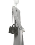 Veau Papier A6 Zip Around Tote Gris Fossile