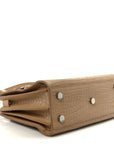 Calfskin Crocodile Embossed Nano Sac De Jour Brown