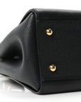 Soft Grain Calfskin Small Buckle Tote Black