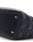 Lambskin Cannage Large Lady D1OR Royal Blue