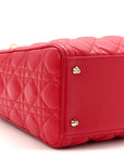 Lambskin Cannage Medium Lady D1OR Red