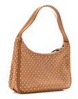 Tessuto Nylon Studded Mini Re-Edition Bag Brandy