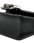 Dollar Calfskin Crystal Mini Dionysus Top Handle Bag Black Crystal